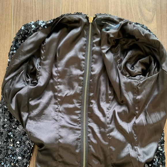 French Connection Sequin Dress (Dark Navy Blue) - Picture 6 of 11